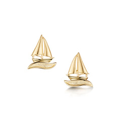 Orkney Yole Stud Earrings in 9ct Yellow Gold