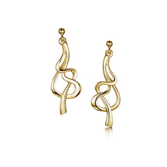 Tidal Dress Drop Earrings in 9ct Yellow Gold by Sheila Fleet Jewellery