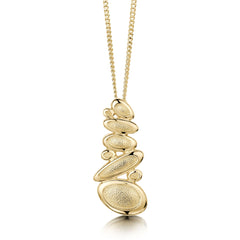 Shoreline Pebble Cluster Pendant in 9ct Yellow Gold by Sheila Fleet Jewellery