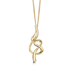 Tidal Pendant Necklace in 9ct Yellow Gold by Sheila Fleet Jewellery