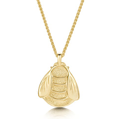 Bumblebee Enamel Dress Pendant in 9ct Yellow Gold by Sheila Fleet Jewellery