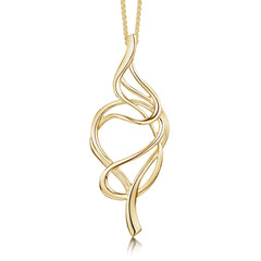 Tidal Occasion Pendant Necklace in 9ct Yellow Gold by Sheila Fleet Jewellery