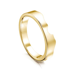 River Ripples Wedding Band in 9ct Yellow Gold by Sheila Fleet Jewellery