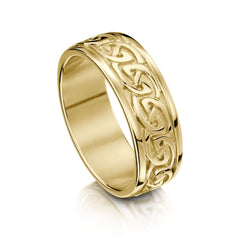 Celtic Knotwork Ring in 9ct Yellow Gold by Sheila Fleet Jewellery