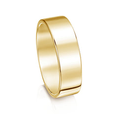 Contemporary 6mm Wedding Ring in 9ct Yellow Gold by Sheila Fleet Jewellery