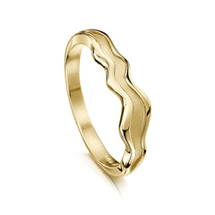 River Ripples Ring in 9ct Yellow Gold by Sheila Fleet Jewellery