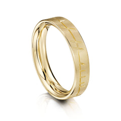 Ogham Ring in 9ct Yellow Gold by Sheila Fleet Jewellery