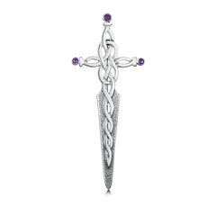 The Lover’s Knot Kilt Pin with Amethyst by Sheila Fleet Jewellery