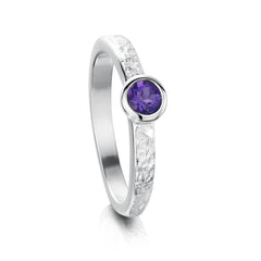 Matrix Amethyst Ring in Sterling Silver by Sheila Fleet Jewellery