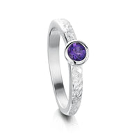 Matrix Amethyst Ring in Sterling Silver by Sheila Fleet Jewellery