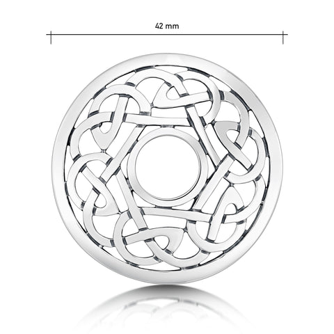 Celtic Dress Brooch in Sterling Silver