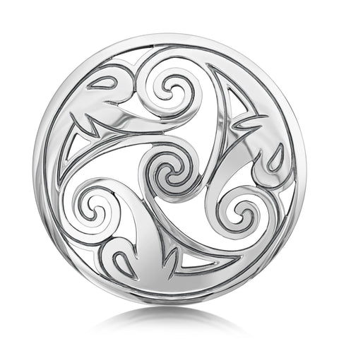 Birsay Disc Dress Brooch in Sterling Silver by Sheila Fleet Jewellery
