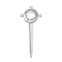 Ogham Kilt Pin in Sterling Silver by Sheila Fleet Jewellery