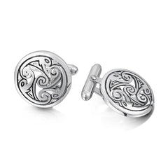 Birsay Disc Cufflinks in Sterling Silver by Sheila Fleet Jewellery