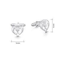 Thistle Cufflinks in Sterling Silver by Sheila Fleet Jewellery