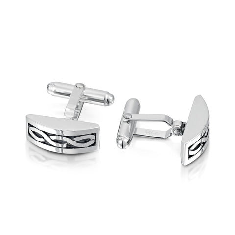 Celtic Cufflinks in Sterling Silver by Sheila Fleet Jewellery