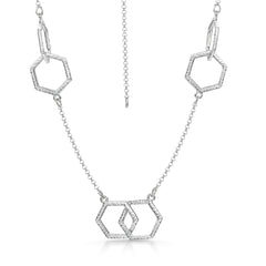 Honeycomb Small 10-link Chain Necklace in Sterling Silver by Sheila Fleet Jewellery