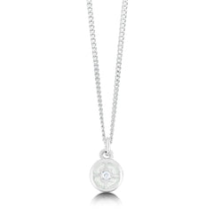 Mine Howe Cubic Zirconia Petite Pendant in Crystal Enamel