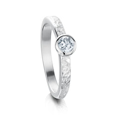 Matrix Cubic Zirconia Ring in Sterling Silver by Sheila Fleet Jewellery