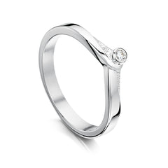 New Wave Cubic Zirconia Ring in Sterling Silver