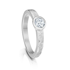 Matrix 4.75mm Cubic Zirconia Ring in Sterling Silver by Sheila Fleet Jewellery