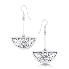 Book of Kells Drop Earrings in Sterling Silver by Sheila Fleet Jewellery