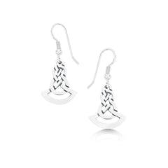 The Lover’s Knot Silver Drop Earrings by Sheila Fleet Jewellery
