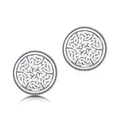 Book of Kells Stud Earrings in Sterling Silver by Sheila Fleet Jewellery