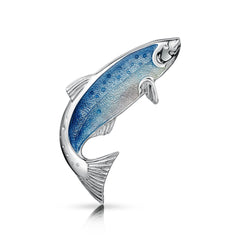 Salmon Brooch in Sterling Silver