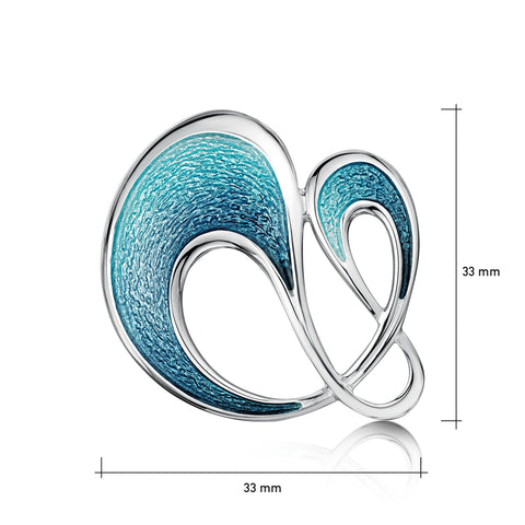 Storm Enamel Brooch in Sterling Silver by Sheila Fleet Jewellery