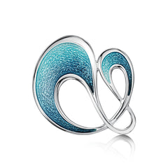 Storm Enamel Brooch in Sterling Silver by Sheila Fleet Jewellery