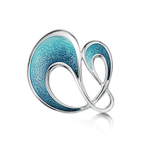 Storm Enamel Brooch in Sterling Silver by Sheila Fleet Jewellery