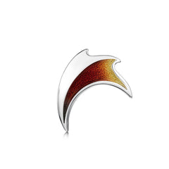 New Wave Silver Brooch in Flame Enamel by Sheila Fleet Jewellery