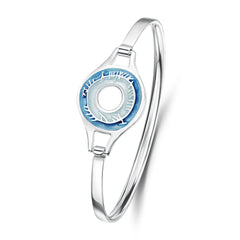 Skyran Enamel 'Blessing' Bangle in Sterling Silver by Sheila Fleet Jewellery