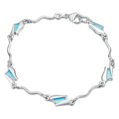 Headlands Enamel Bracelet in Sterling Silver by Sheila Fleet Jewellery