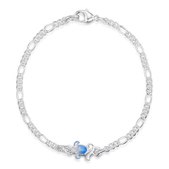 Small Bluebell Enamel Bracelet in Sterling Silver by Sheila Fleet Jewellery
