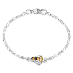 Great Yellow Bumblebee Single-Bee Enamel Bracelet by Sheila Fleet Jewellery