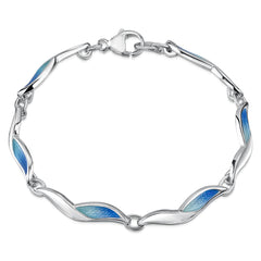 Flight Sterling Silver Bracelet in Sky Enamel