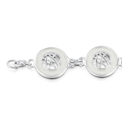 Creel Silver Pool Bracelet in Crystal Enamel by Sheila Fleet Jewellery