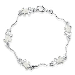 Bluebell Bracelet in Whitebell Enamel by Sheila Fleet Jewellery