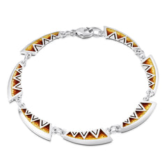 Skara Shard Enamel Bracelet in Sterling Silver by Sheila Fleet Jewellery