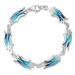 Sea Motion 6-link Dress Bracelet in Tempest Enamel by Sheila Fleet Jewellery