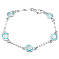 Skara Spiral Enamel Bracelet by Sheila Fleet Jewellery