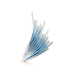 Cascade Enamel Brooch in Sterling Silver by Sheila Fleet Jewellery