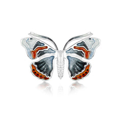 Red Admiral Butterfly Enamel Dress Brooch by Sheila Fleet Jewellery