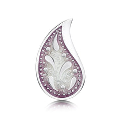 Paisley Leaf Enamel Brooch in Champagne Enamel by Sheila Fleet Jewellery