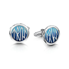 Runic Large Cufflinks in Skaill Enamel by Sheila Fleet Jewellery