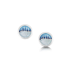 Skyran Enamel 'If' Stud Earrings in Sterling Silver by Sheila Fleet Jewellery