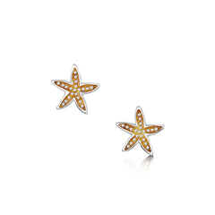 Starfish Small Stud Earrings in Sterling Silver by Sheila Fleet Jewellery