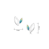 Seasons Silver Petite Stud Earrings in Summer Enamel by Sheila Fleet Jewellery